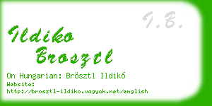 ildiko brosztl business card
